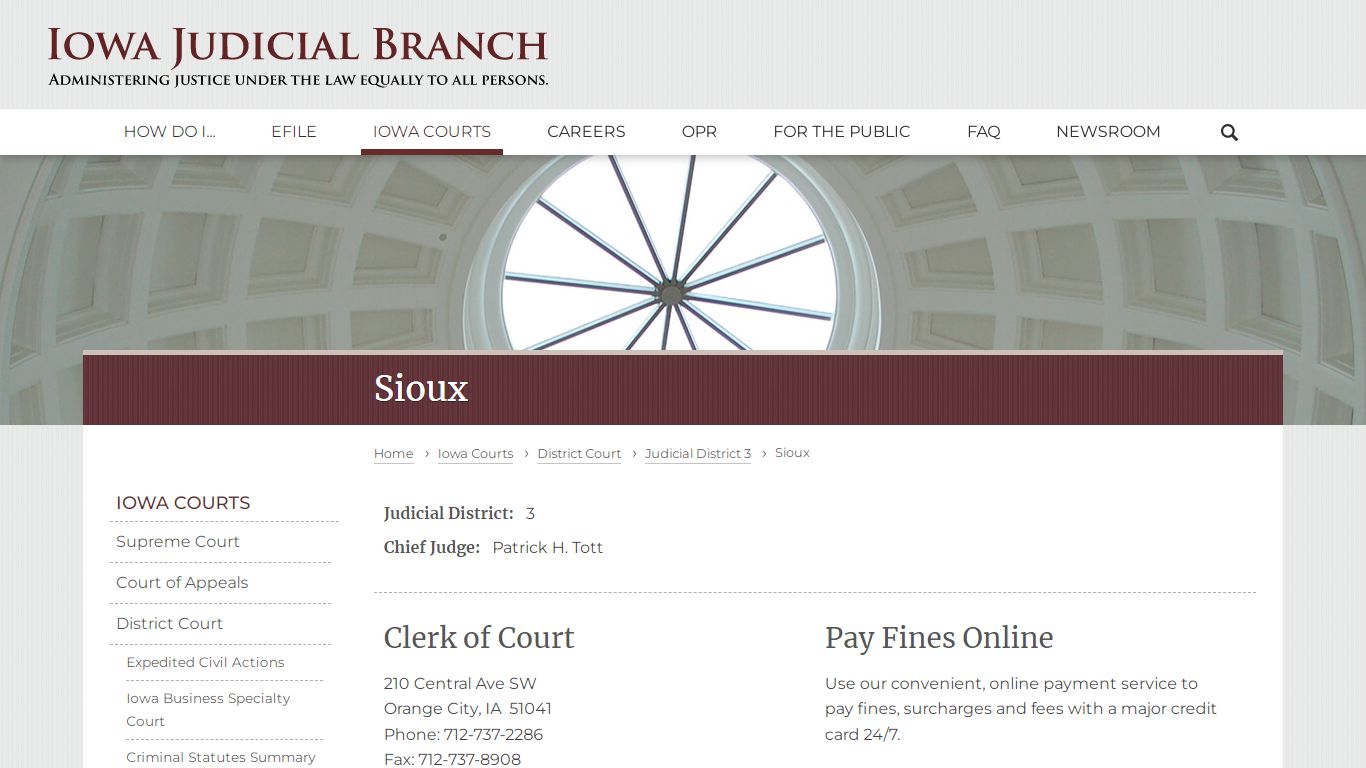 Sioux | Judicial District 3 | Iowa Judicial Branch